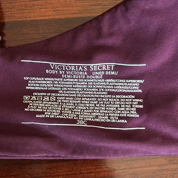 Womens 38c Victorias Secret Body by Victoria Longline lined demi Bustier Bra - Picture 8 of 11